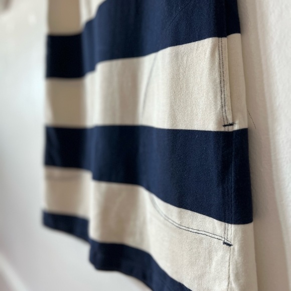 VTG Penguin beach coverup S mini dress big stripes pockets grommets early 2000s - Picture 3 of 10